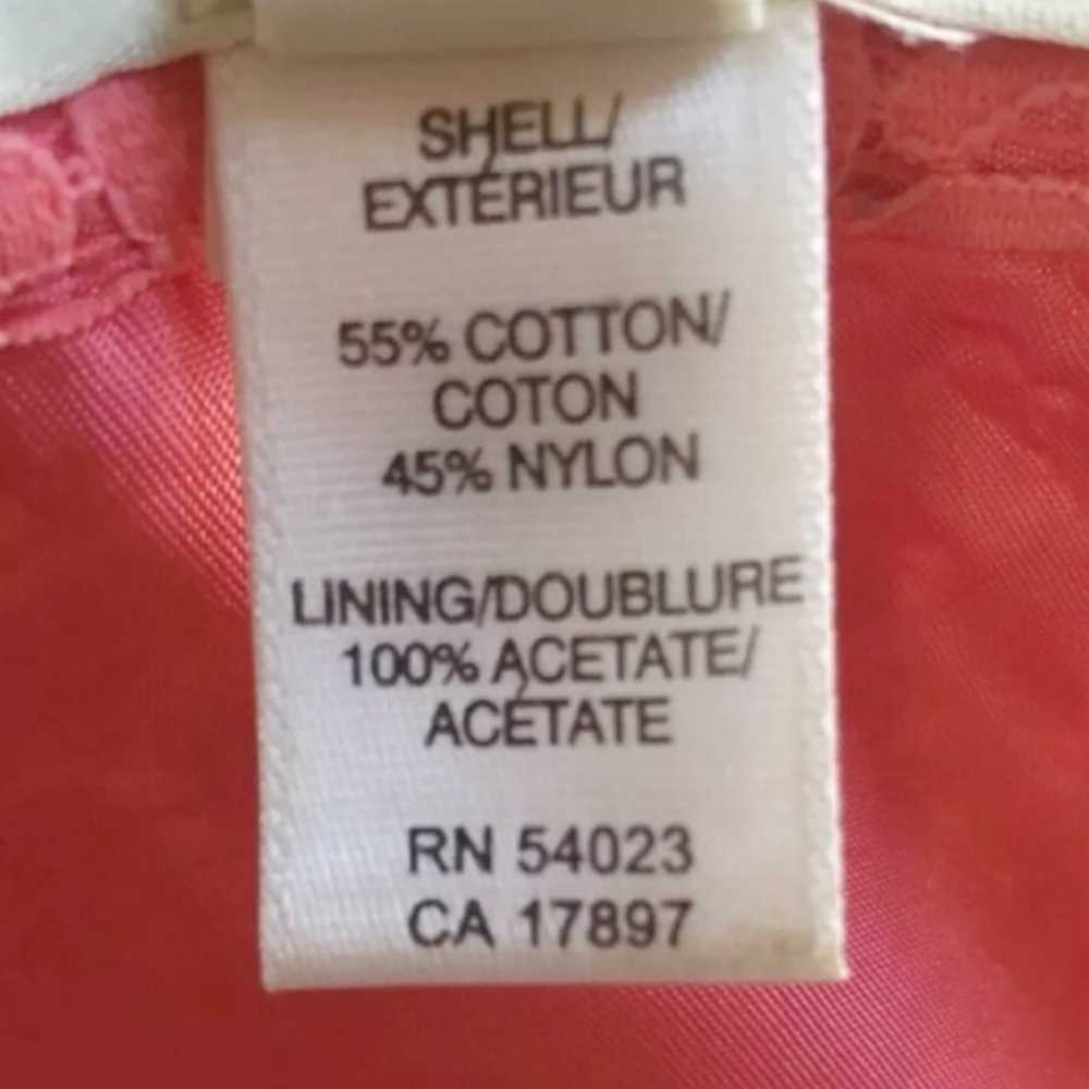 Banana Republic Coral Pink Lace A-Line Skirt – Size 2 - Picture 5 of 6